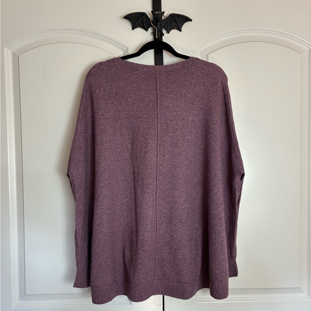 J.jill Dusty Mauve Color Sweater Poncho Soft, Flattering, Elegant Size OS - Picture 4 of 7